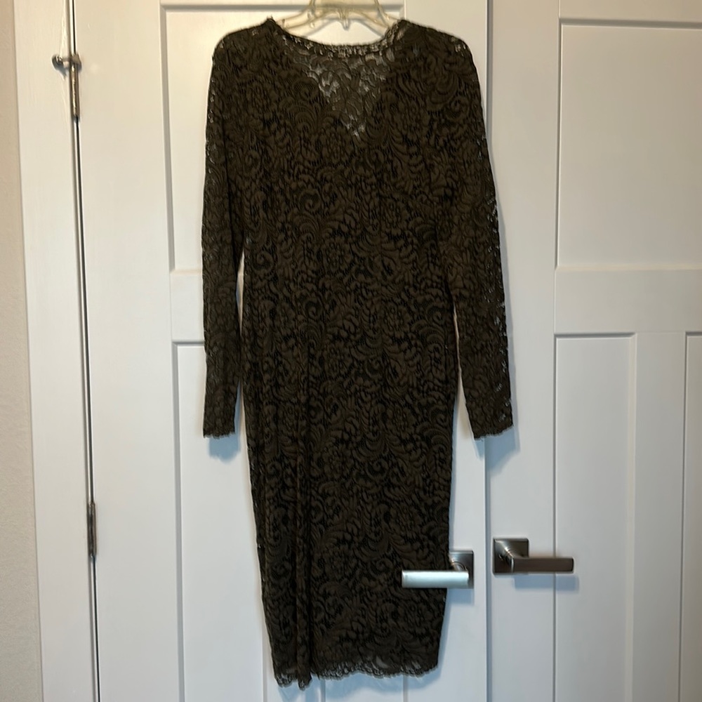 Green lace dress